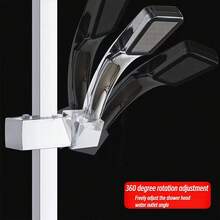 1个矩形管状淋浴喷头支架，便携式浴室淋浴喷头支架，适用于家庭和商业浴室，可调节淋浴底座，淋浴喷头支架配件 - 彩色 - 查看 9