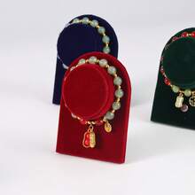 Velvet Jewelry Display Stand, Chinese Retro Style Bracelet Holder, Multi-Color Fashion Jewelry Rack