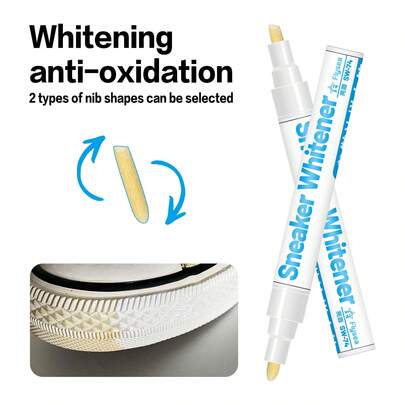 1 Stück Weißer Schuh Reiniger Marker Stift, Aufhellungsstift für Leder, Segeltuch, Vinyl, Nylon und mehr