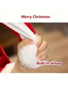 Cheerful Interaction, Interactive Squeeze-And-Wiggle Christmas Hat With Moving Ears - Plush Santa Cap For Boy & Girl, Perfect For Holiday Parties & Gifts, Best For Christmas