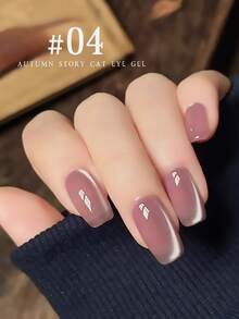 MISS SHAKA 10ml Autumn Story Ice Transparent Pink Red Gold Blue Brown Glass Bead Cat's Eye Gel Nail Polish 2025 Autumn Winter Nails Y2K Nails Popular Whitening Mirror Moonlight Porcelain White Cat's Eye Nail Salon Home Diy Nail Art Nail Supplies Christmas Nails