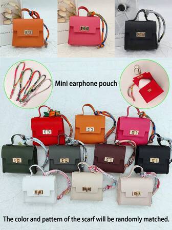 Earphone Case, Keychain Earphone Case, Decorative Earphone Case, Mini Hanging Pouch Keychain Pendant, New Fashion Lipstick Hanging Pouch Earphone Case, Car Key Function Small Bag Cable Organizer Electronic Organizer Storage Bag Waterproof Portable For Travel For Tech For Women For Men