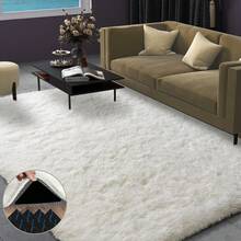 Area Rugs For Living Room, Large Shag Bedroom Rug, Big Indoor Thick Soft Kids Room Carpet, Ivory Rugs For Boys And Girls Room Dorm Home Decor Aesthetic - trắng - Xem 4