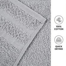 10/18 Piece 100% Cotton Towel Set - Contain Bath, Hand And Washcloths - Super Soft And Highly, Absorbent, Solid Towel Set For Bathroom, Hotels, Spa And Gym, Outdoor Sports, Golf Towel, Camping Towel - Grey - View 7