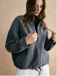 Women's Casual Wool Blend Jacket, Autumn/Winter