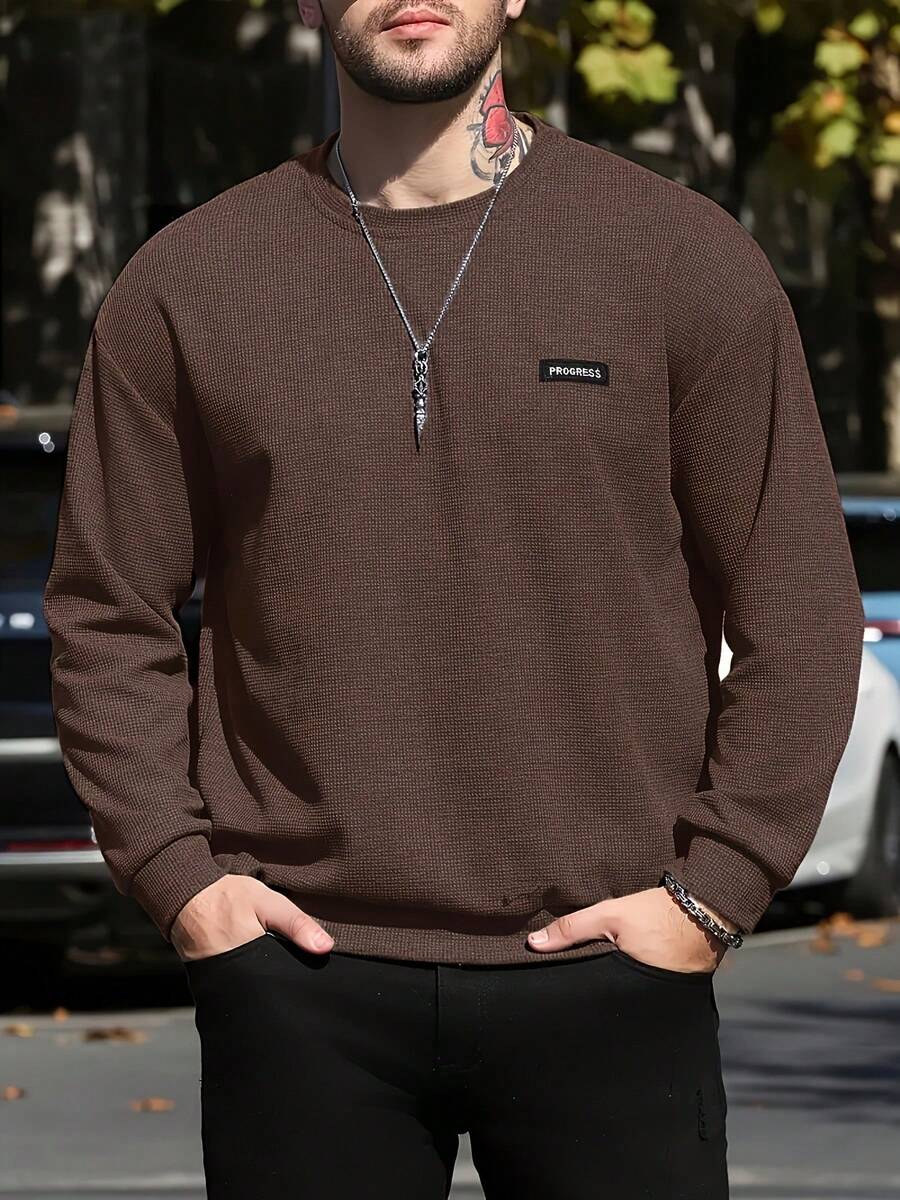 Men Sweatshirts - Brown - View 1