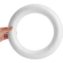 Handmade Foam Wreath -12 X 12 X 2 Inches, 3 Pieces Set, White - Foam Wreath