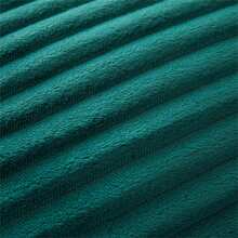 1件装保暖法兰绒条纹绒毯，空调毯，休闲办公午睡毯，沙发毯，万圣节仿毛皮毯，披肩毯，适合圣诞节、感恩节等场合 - 墨綠色 - 查看 6