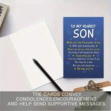 1 Stück "An meinen liebsten Sohn" Geburtstagskarte, Ermutigungskarte, Weihnachtskarte - Nachdenkliche und herzliche Grüße für deinen Sohn an seinem besonderen Tag