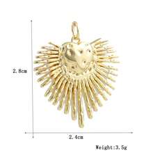 1pc Fashionable Hiphop Style Sun & Heart Pendant, DIY Bracelet, Necklace, Earrings Jewelry Accessory