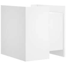 Bedside Cabinet White 45x50x50 Cm Engineered Wood - White - View 6