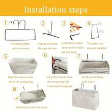 Milania Hanging Storage Organizer Bag - Multi-Pocket Bedside Hanging Basket For Phone, Books, Snacks - Fabric Dorm Room Clutter Organizer With Handles, Space Saving Storage Solution For Bedroom, College, Bunk Bed