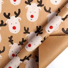 1pc 300x43cm Christmas Gift Wrapping Paper With Reindeer, Santa Claus, Christmas Tree Patterns, Gift Packaging Decoration Paper, Christmas Wrapping Paper, DIY Gift Decoration, Handmade Packaging Paper, Easy To Protect Items, Gift Box Filling, Party Decoration - Christmas Style Design, Durable Packaging, Holiday Packaging, Holiday Decoration