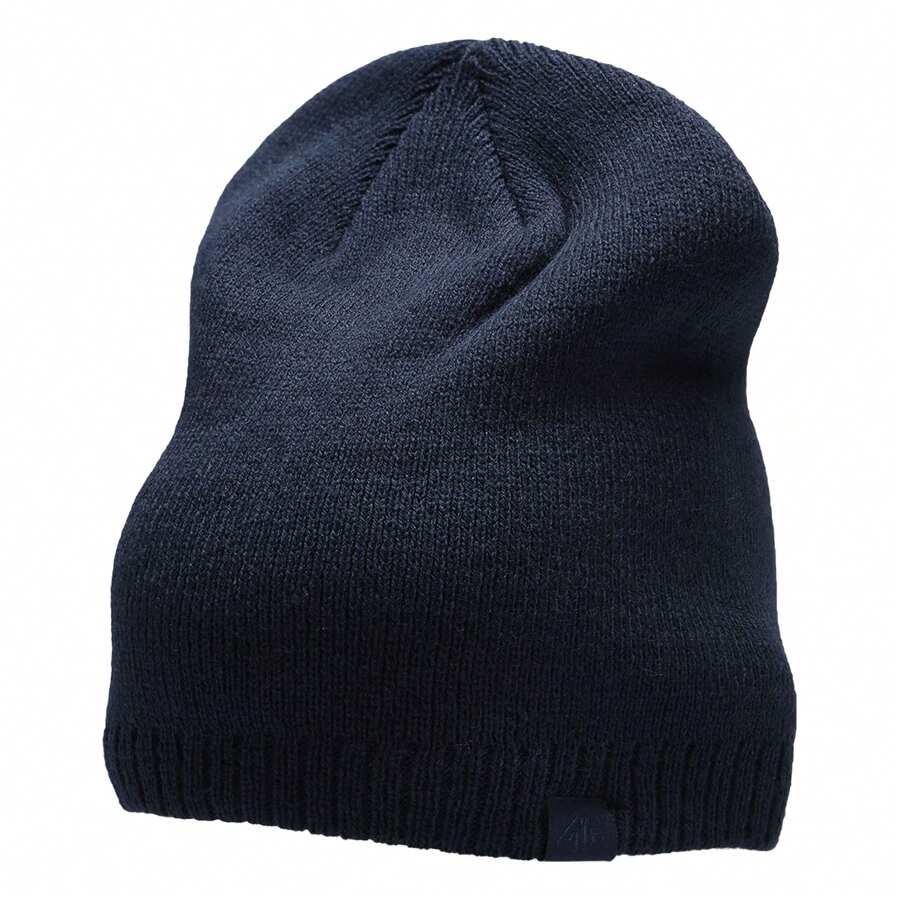 4F Mens H4Z22 Plain Beanie (Navy) - Navy Blue - View 1