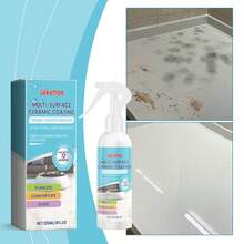 Agente de limpieza de mármol, baldosas de cerámica, limpieza profunda, mármol doméstico, cuarzo, piedra, pulido, revestimiento, eliminación de manchas y suciedad, anticorrosión, brillo y protección, renovación, aerosol para múltiples superficies, para encimeras de cocina y baño de acero inoxidable, vidrio - Azul - Ver 3