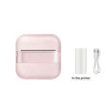 Mini Printer, Inkless Sticker Thermal Printer With 6 Rolls Of Printing Paper , Suitable For Text, Notes, Photos, Course Labels, To-Do Lists, Compatible With IOS & Android