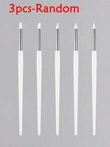 5/3 件套美甲刷套装，带硅胶头，适用于亚克力雕刻、美甲雕刻、压花、镂空雕塑点画工具套装、3D 美甲、DIY 指甲刷、指甲点画笔、指甲刷、美甲工具 - 彩色 - 查看 8