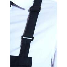 Basic Pocket Bib Apron (Black) - Coffee Brown - View 2
