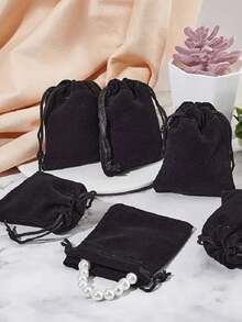 10-Piece Velvet Jewelry Bags, Jewelry Pouches With Drawstring- Soft Drawstring Gift Bags For Weddings, Parties, Valentine'S & Anniversaries