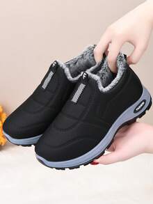 FI FATE INTERSECTION Plus Size New Fleece Snow Boots, Thick Insulated Warm Casual Boots, Anti-Slip Women Shoes, Outdoor Fashion Women Boots, Versatile Comfortable Snow Boots