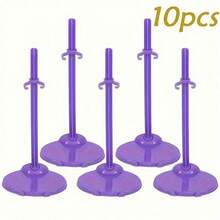 10 件透明玩具娃娃展示架 - 适用于家庭、客厅、办公室和节日装饰的塑料装饰配件 - 非常适合圣诞节、情人节和新年庆祝活动