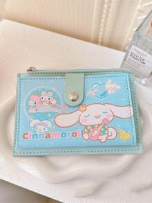 Sanrio 1 PC Sanrio For Hello Kitty & For Cinnamoroll Multi-Pocket Wallet - Adjustable Strap, Zipper Closure, Coin Holder, Card Holder, And Note Compartment - Available In Pastel Colors, Ideal For Girl, Coin Holder Wallet | Playful Accessory | Adjustable Strap Closure, For Hello Kitty Wallet