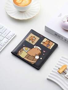 Capybara Cartoon Pattern Id Card Bag, Multiple Colors Are Available, Fashionable And Individual, Ultra-Thin, Lightweight And Portable, Suitable For Storing ID Cards/Passport/Driver's Licenses/Bank Cards/Credit Cards/Shopping Card, Can Be Used As A Gift For Birthdays, Anniversaries, Valentine's Day, Christmas, New Year And Other Festivals, Given To Family Members, Lovers, Friends And Elders