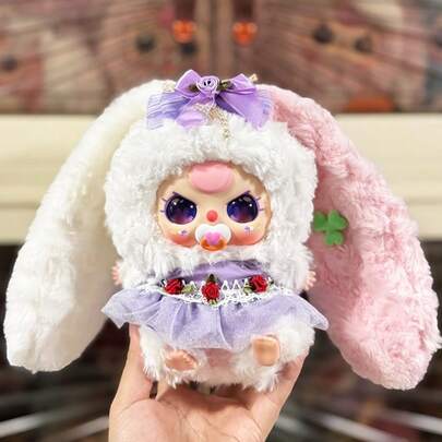 1pc Baby-Three Blind Box, Cute Expression Lili Rabbit Town V2/V3/V4 Series Collectible Figurine Pendant Blind Box, Home Decor, Christmas Holiday Party Birthday Gift, Contains: ABS, Non-Plush