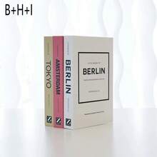 1/3 Peças Decoração de Livro Falso Dobrável Moderno, Livros Artificiais de Estilo Nórdico para Sala de Estar, Casa, Decoração de Loja, Adereços de Fotografia