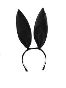 1个粉色/黑色/白色兔耳朵头箍，性感兔子装扮配饰，适用于万圣节派对、化装舞会、夜总会表演、情人节服装