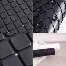 1 قطعة حصيرة استحمام من البي في سي بسيطة وأنيقة، مانعة للانزلاق، قوية الشفط، قابلة للغسل في الغسالة، سهلة التنظيف، تصريف بدون بقايا، للحمام والدش والحوض