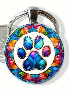 Attractive Retro-Style Colorful Fingerprint Keychains, Featuring Convex Round Glass Material Keychains, Can Be Used For Car Decoration And Are Suitable For Both Men And Women. They Are Suitable For Occasions Such As Weddings, Birthdays, Graduation Ceremonies, Christmas, Holiday Parties, Creative Anniversary Gifts, Etc.