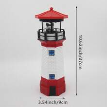 Solar Outdoor Rotating Beacon LED Sensor Garden Courtyard Waterproof Decorative Iron Art Landscape Lawn Light