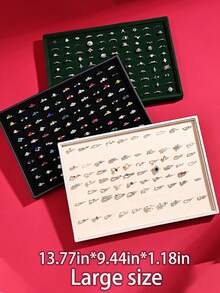 1 tavă de depozitare multifuncțională, cutie de bijuterii din catifea, tavă organizatoare pentru afișarea bijuteriilor cu separatoare detașabile, potrivită pentru toaletă, sertar, baie, dormitor, sufragerie, călătorii, birou, raft, ideală pentru casă, petrecere, nuntă, birou, cadou pentru prieteni, iubită, familie, profesor, coleg, Halloween, Crăciun