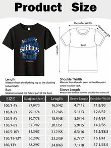 Young Boy's "Graphic Streetwear Anti-Social Club Theme 100% Cotton Halloween Kids T-Shirt&Cute Ghost Print/Trick Or Treat Tee/Graphic Cotton Tees, Cool & Cute High-Quality- Print Clothes By Young Boys, Black Summer T-Shirts With Skull Pattern, Boys Fall Clothes, Kpop Shirts Gifts For Halloween, Short Sleeve Tees For Outdoor Play & Casual Attire, Mas Tour T-Shirts For Young Boys/Tween Boys/Teen Boys/Toddler Boys" Halloween Kids T-Shirt - Black - View 4