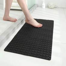 1 قطعة حصيرة استحمام من البي في سي بسيطة وأنيقة، مانعة للانزلاق، قوية الشفط، قابلة للغسل في الغسالة، سهلة التنظيف، تصريف بدون بقايا، للحمام والدش والحوض