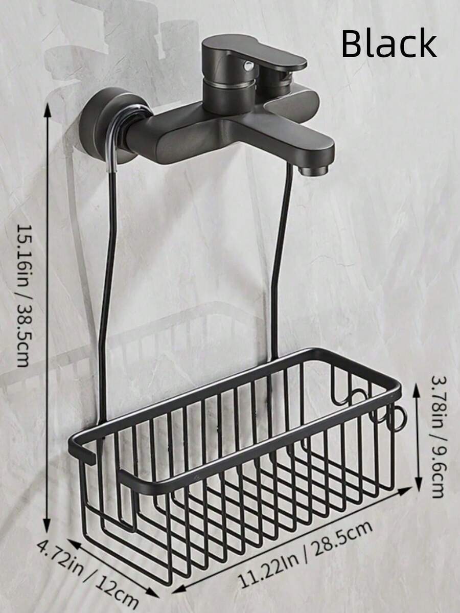 1 pièce Panier de douche suspendu pour salle de bain, étagère de rangement pour salle de bain, panier de rangement pour salle de bain, support organisateur pour shampoing et gel douche, accessoires de salle de bain, rangement et organisation pour salle de bain