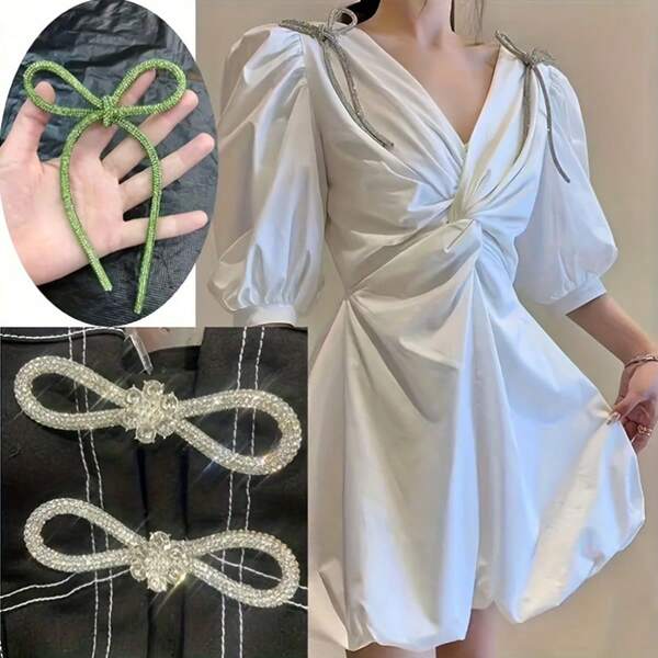 2 Yards echte Bohrschnur mit Glitzer 4mm Kristall-Pipeline Borte mit Strass-Schnur für DIY Schmuckherstellung, Armbänder, Halsketten, Schnürsenkel, Taschengurte, Dekoration - Perlenbestückung Schnüre & Fäden