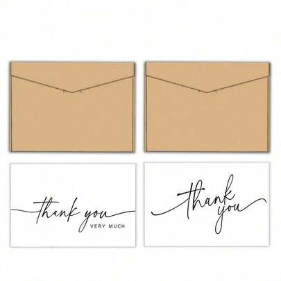 10 pezzi Buste e adesivi per biglietti di ringraziamento, set di buste per biglietti di ringraziamento adatto per matrimoni aziendali, addii al nubilato, forniture per feste, inviti per feste di vacanza, inviti per feste, lettere di ringraziamento, biglietti di auguri, biglietti commemorativi, compleanni/Natale/Ognissanti (stile casuale).