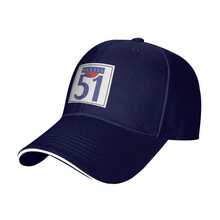 Adjustable 'PASTIS 51' Logo Casual Sandwich Baseball Cap - Black Polyester, Breathable, Machine Washable, Professional Dry Cleaning, Casual Headwear| Adjustable Headwear| Polyester Fiber Cap - màu xanh Tây Tạng - Xem 8