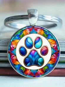 Attractive Retro-Style Colorful Fingerprint Keychains, Featuring Convex Round Glass Material Keychains, Can Be Used For Car Decoration And Are Suitable For Both Men And Women. They Are Suitable For Occasions Such As Weddings, Birthdays, Graduation Ceremonies, Christmas, Holiday Parties, Creative Anniversary Gifts, Etc.