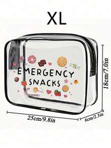 Bolsa de tocador de PVC con estampado de letras de bocadillo de emergencia, bolsa organizadora de viaje de PVC con cierre de cremallera - Bolsa de cosméticos/maquillaje ligera y resistente a la decoloración, adecuada para mujeres y niñas, estuche de maquillaje portátil aprobado por la TSA, fácil de limpiar, puede ser un regalo de bolsa de maquillaje para madre, maestra, amiga, enfermera, también adecuado como bolsa esencial de viaje, útiles escolares, bolsa de tocador impermeable, bolsa de cosméticos de gran capacidad