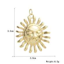 1pc Fashionable Hiphop Style Sun & Heart Pendant, DIY Bracelet, Necklace, Earrings Jewelry Accessory