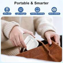 Mini Printer, Inkless Sticker Thermal Printer With 6 Rolls Of Printing Paper , Suitable For Text, Notes, Photos, Course Labels, To-Do Lists, Compatible With IOS & Android