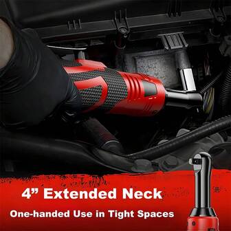 3/8英寸 550RPM 无线棘轮扳手工具套装，符合人体工程学设计，内置LED和电源指示灯，最大扭矩40英尺磅