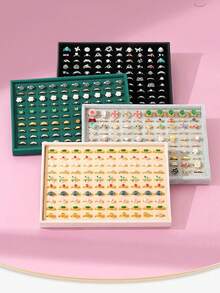 1 tavă de depozitare multifuncțională, cutie de bijuterii din catifea, tavă organizatoare pentru afișarea bijuteriilor cu separatoare detașabile, potrivită pentru toaletă, sertar, baie, dormitor, sufragerie, călătorii, birou, raft, ideală pentru casă, petrecere, nuntă, birou, cadou pentru prieteni, iubită, familie, profesor, coleg, Halloween, Crăciun