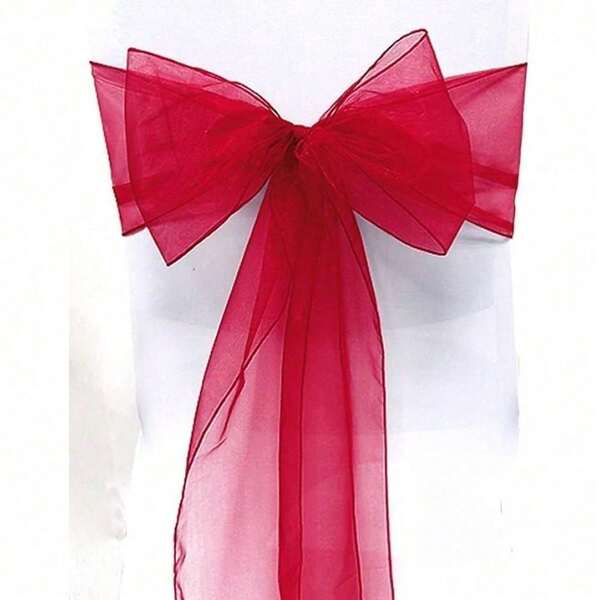 Elegant Organza Chair Sashes Sheer Fabric Sashes For Weddings, Parties, And Special Events – (Pack Of 10 Pieces, Champagne) KF