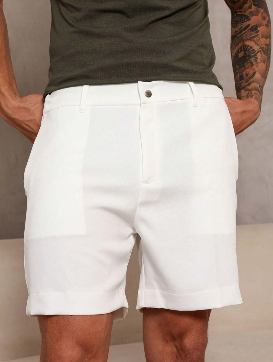 Mauricinho Tailored Casual Premium Shorts - trắng - Xem 1