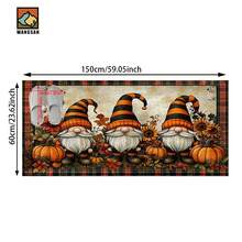 1 set/1 pièce/2 pièces Tapis de porte antidérapant avec motif d'automne, de citrouille et de nain. Tapis de porte en super fibre antidérapant, convient pour la décoration de fête de Thanksgiving, la cuisine, la salle de bain, la salle à manger, la chambre à coucher. Peut être offert comme cadeau de Thanksgiving.