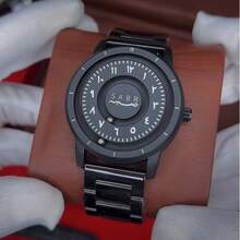 SABR Futuristic Arabic Numeral Magnetic Pointer Ball Bearing Bezel Minimalist Men's Watch - Black - View 5